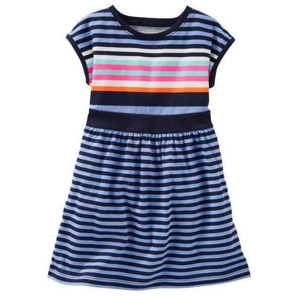 2-Piece Neon Striped Dress